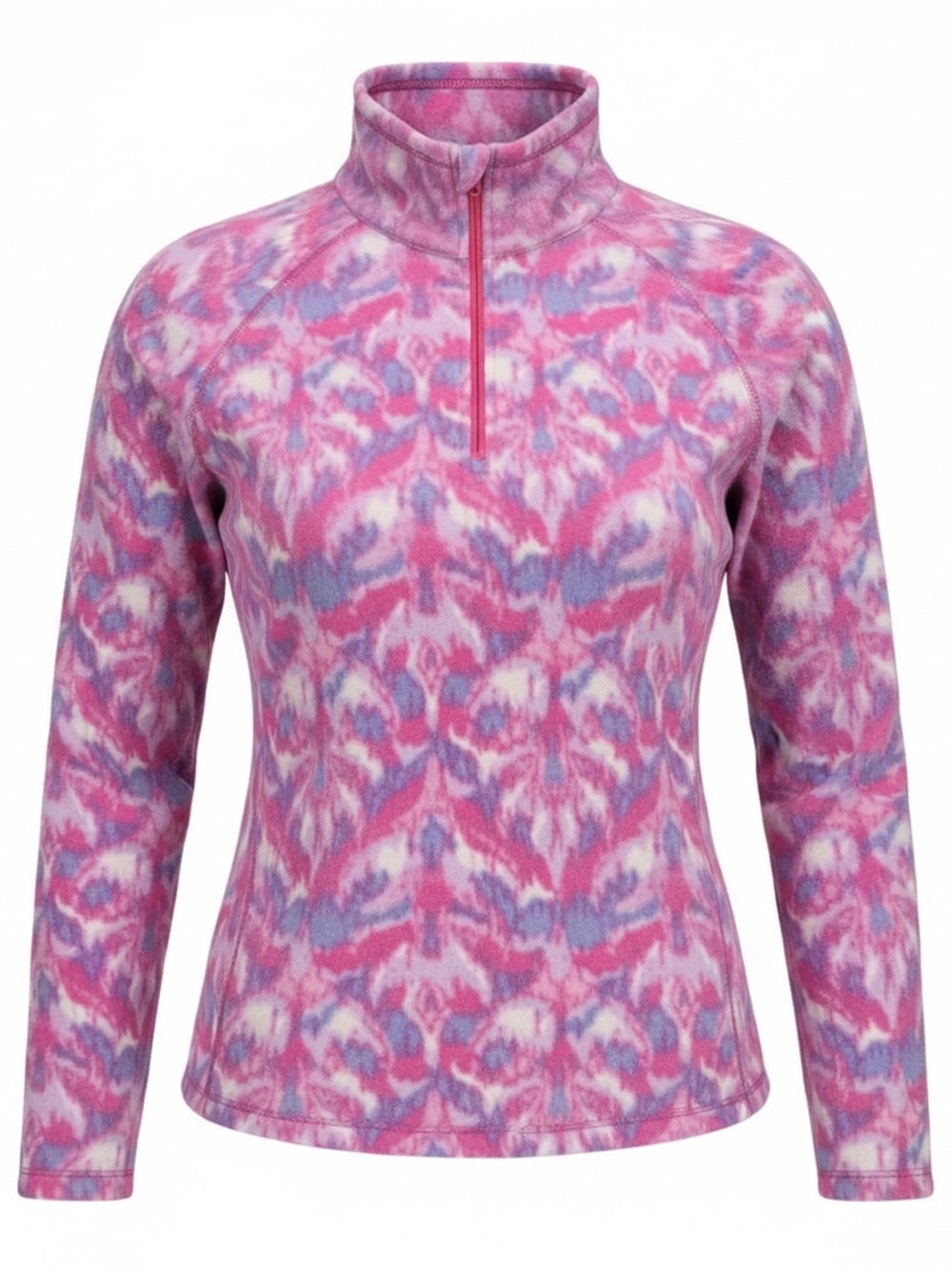 Eddie Bauer Pink and Lavender Polar Fleece 1/4 Zip Pullover